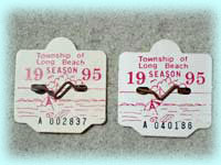 1995 Serial Numbered Beach Badges